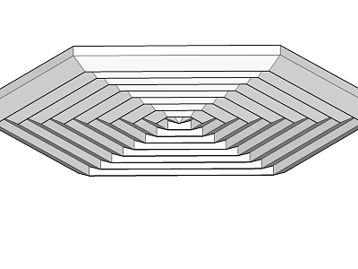 Geometric Layered Air Conditioning Vent Design For Modern Home Interior 3d model