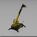 Yellow Black Mobile Telescopic Boom Lift Equipment with Extendable Forks for Construction