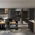 Modern Public Office Space Interior With Ergonomic Chairs Desks Computers And Lighting