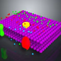 Organ And Hair Follicle Structure With Colorful Cellular Components And Biological Molecules