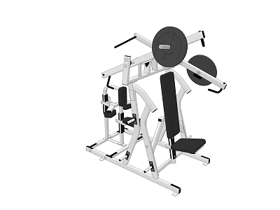 Multi functional Sports Equipment with Adjustable Seat Weight Plates and Support Frame 3d model