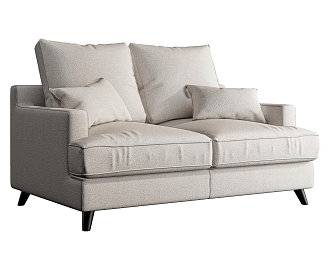 Nordic Cloth Sofa Two-Person Sofa 3d model