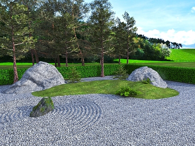 Chinese Courtyard Landscape Plant Landscape Micro-terrain 3d model