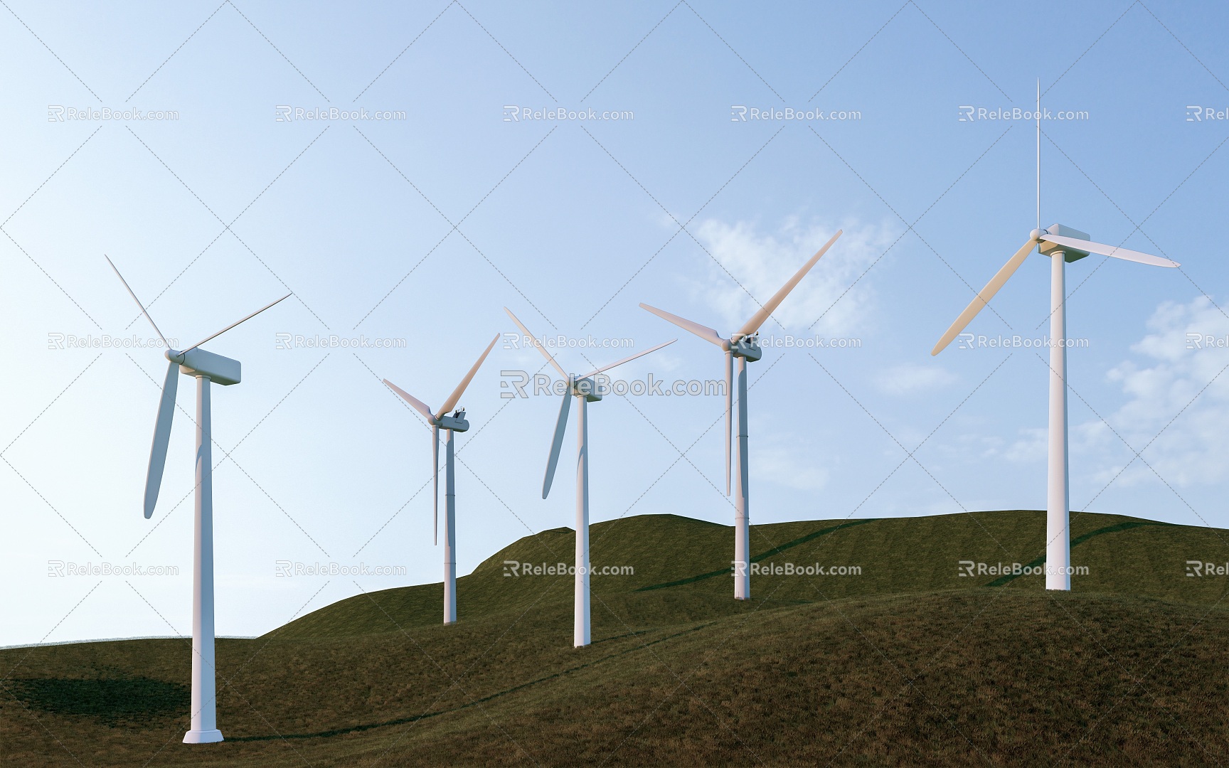 Modern wind turbine big windmill 3d model