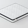 White Mattress With Wavy Surface Pattern And Black Border Modern Design 3d model
