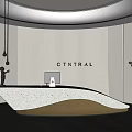 Modern Front Desk Reception Desk Reception Desk 3d model