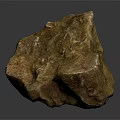 Natural Raw Stone With Brown Yellow Hue And Textured Surface As Decorative Element