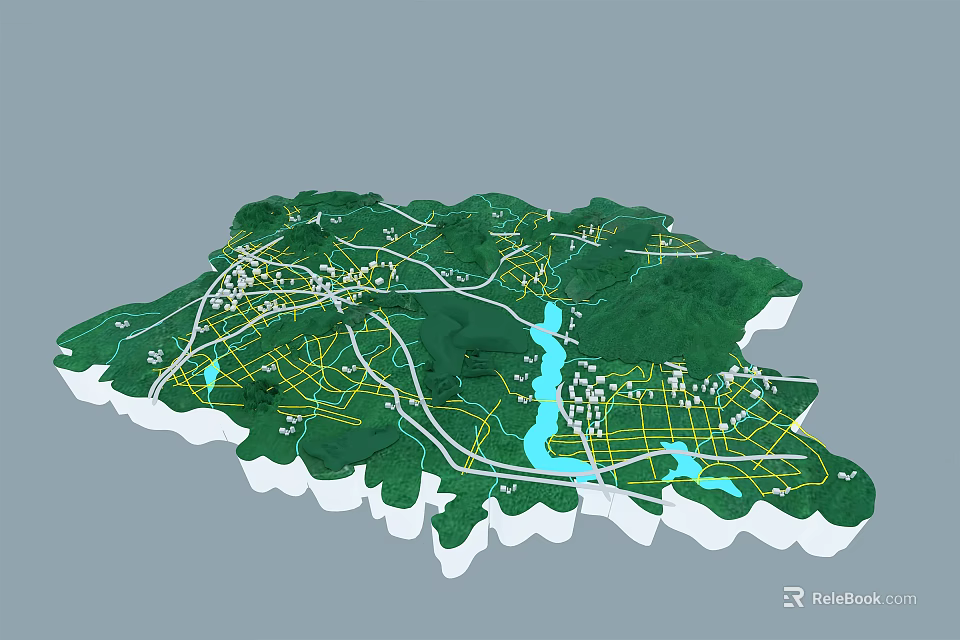Commercial 3D Terrain Mapping Equipment For Road River And Urban Visualization 3d model 