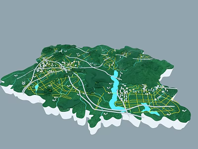 Commercial 3D Terrain Mapping Equipment For Road River And Urban Visualization 3d model