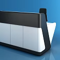 Modern Office Desk Setup With Multiple Screens Office Chair And Storage Cabinet