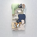 Colorful 3D Abstract Wall Decor Featuring Geometric Shapes And Modern Style