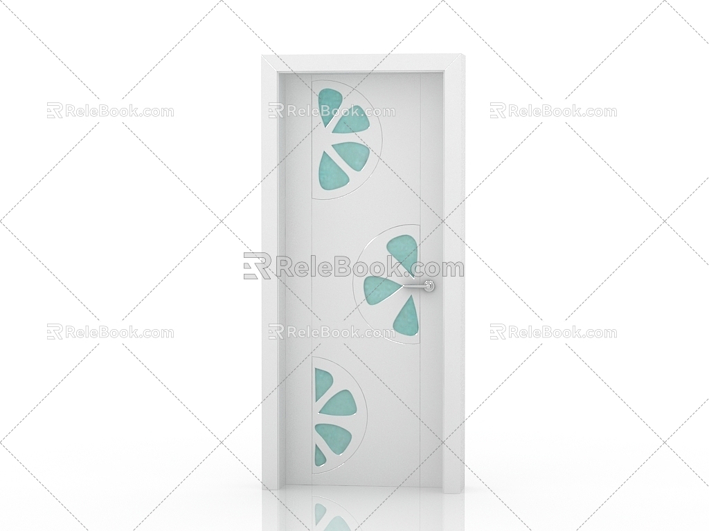 Modern Gate Bathroom Door 3d model