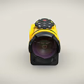 Kodak Yellow Digital Camera With Compact Design Display Screen And Lens 3d model