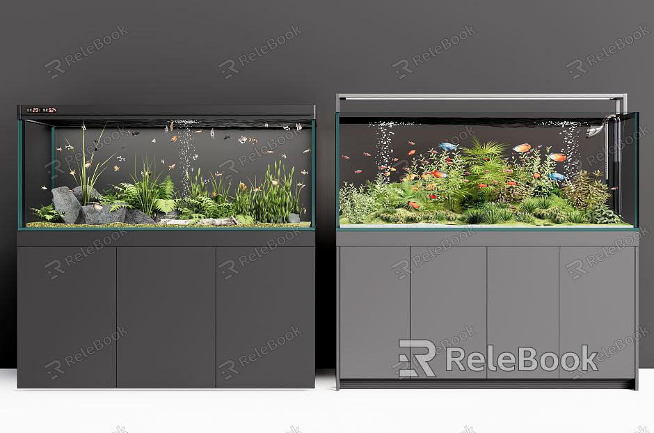 Modern fish tank fish tank aquarium model