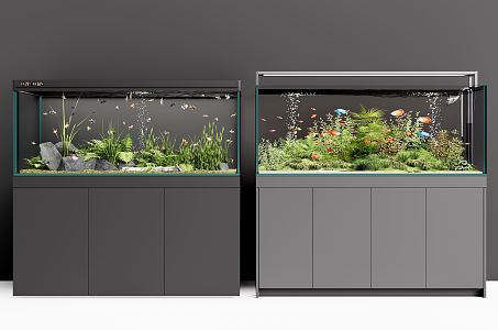 Modern fish tank fish tank aquarium 3d model