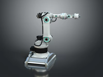 Intelligent Machine Robotic Arm For Industrial Automation Precision Handling Applications 3d model
