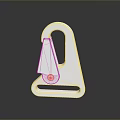 White Plastic Hook Clasp Component With Loop Top And Base Design