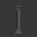 Ornate Iron Gate Furniture Featuring Intricate Carvings And Side Pillars Design