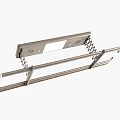 Stainless Steel Retractable Clothes Hanger with Double Rod and Spring Design for Wardrobe