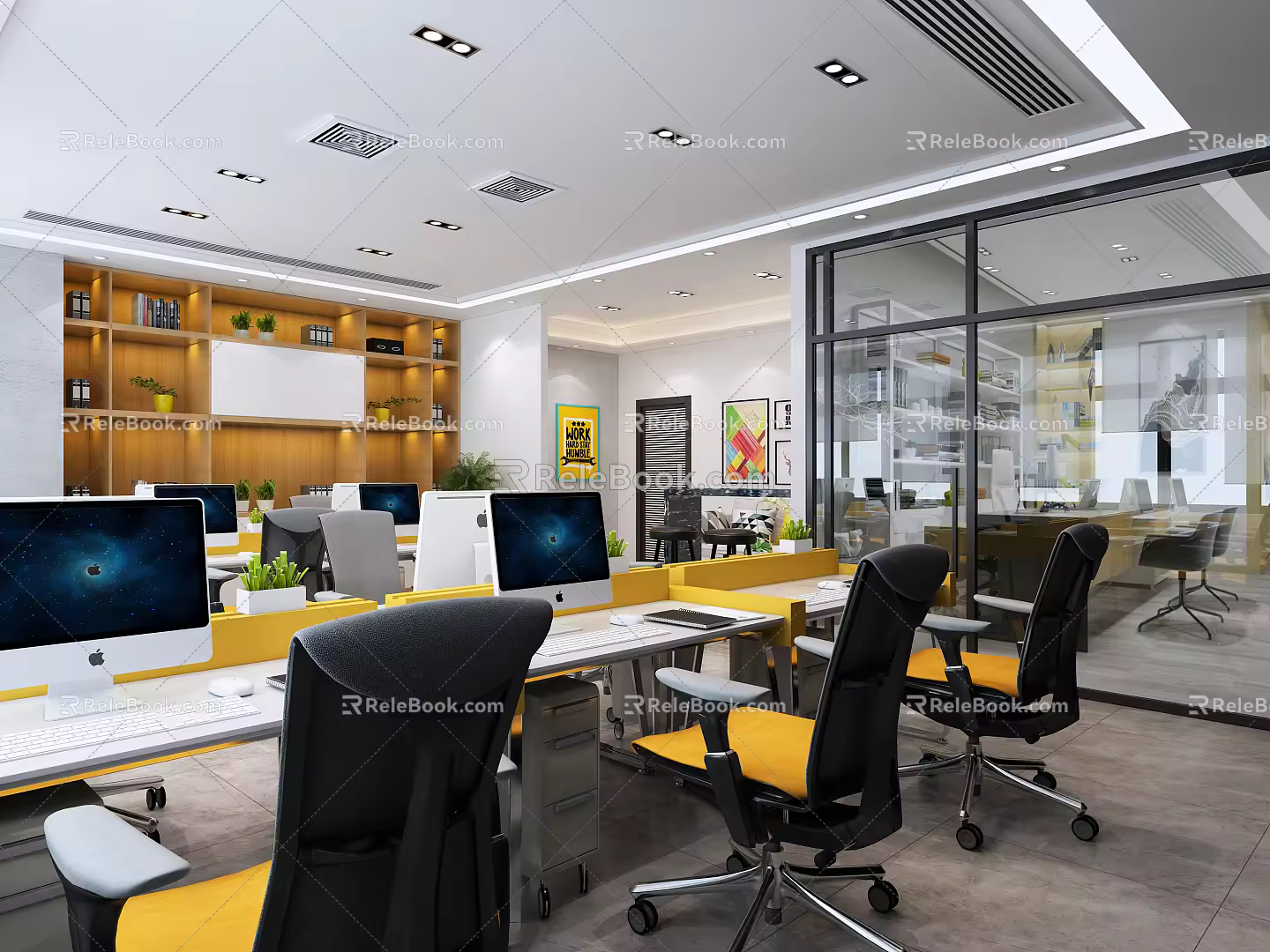 Modern Public Office Office Staff Office Office Area 3d model