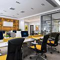 Modern Public Office Office Staff Office Office Area 3d model