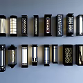 Stylish Wall Lamps With Various Patterns And Modern Design For Interior Decor 3d model