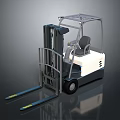 Electric Forklift Truck With Enclosed Cab And Front Forks For Industrial Operations