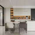 Modern Minimalist Living And Dining Room With Spacious Layout Comfortable Sofa And Bright Natural Light