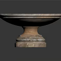 Elegant Marble Bowl With Pedestal Base And Natural Texture For Home Living Essentials