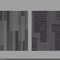 Gray and Purple Square Area Rugs with Geometric Patchwork and Striped Patterns 3d model