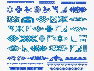 Traditional Carvings With Various Geometric Patterns Animal Motifs And Decorative Elements 3d model