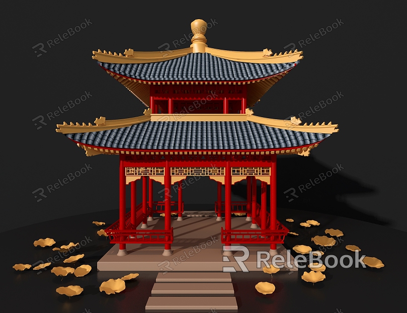 Ancient architecture miniature architecture architectural ornaments Chinese architecture pavilion model