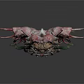 Creature with Organs and Hair Featuring Multiple Tentacles Complex Structures and Grotesque Form