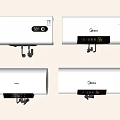 Household Electric Water Heaters Wall Mounted White Midea Haier Digital