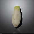 Fresh Daikon Radish with Green Top and White Root on Dark Background