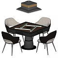 Stylish Modern Entertainment Table With Square Top Four Chairs And Sturdy Base