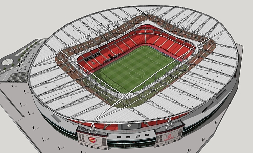 modern football stadium 3d model