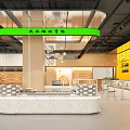 Freshly Baked Dessert Shop Interior With Glass Display Cases And Tasty Pastries