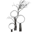 The ancient floor lamp paper floor lamp 3d model