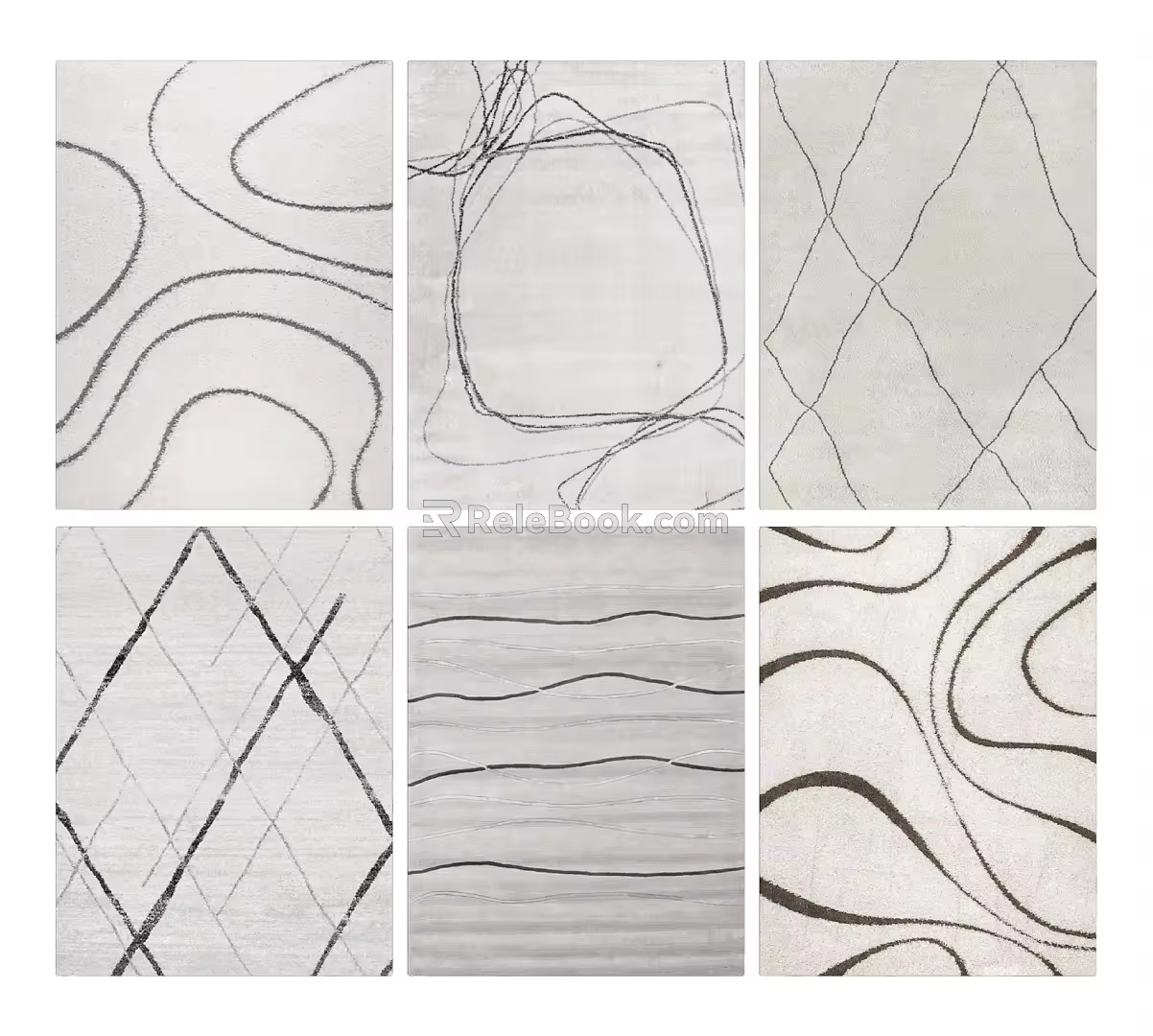 modern square carpet 3d model