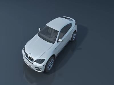 White BMW SUV with Modern Sleek Design Aerodynamic Body and Alloy Wheels 3d model