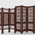Wooden Room Dividers With Intricate Carved Floral Patterns For Traditional Home Decor