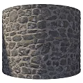 Rough Textured Natural Gray Stone Structure With Irregularly Stacked Blocks 3d model