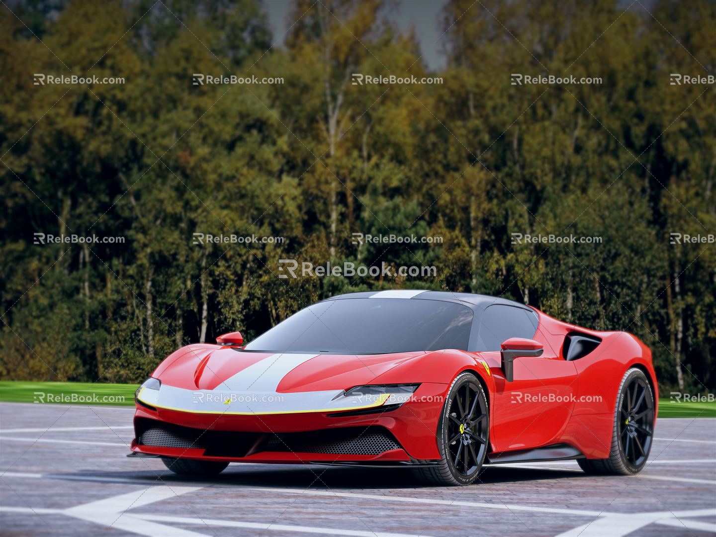 Modern sports car 3d model