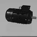 Heavy Duty Black Electric Motor With Terminal Box Metal Shaft And Heat Sink
