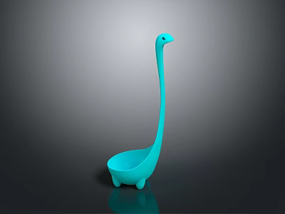 Modern Turquoise Blue Dinnerware Set With Unique Giraffe Like Design And Small Feet 3d model