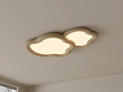 Cloud Shaped Ceiling Light with Soft Warm Lighting for Kids Bedroom Modern Cozy Design 3d model