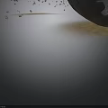 Blue Monster Truck With Flame Graphics And Large Red Tires Jumping Through Dirt Particles