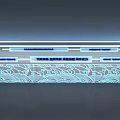 Stylish Modern Wall Design With Wave Pattern And Illuminated Signage Panels
