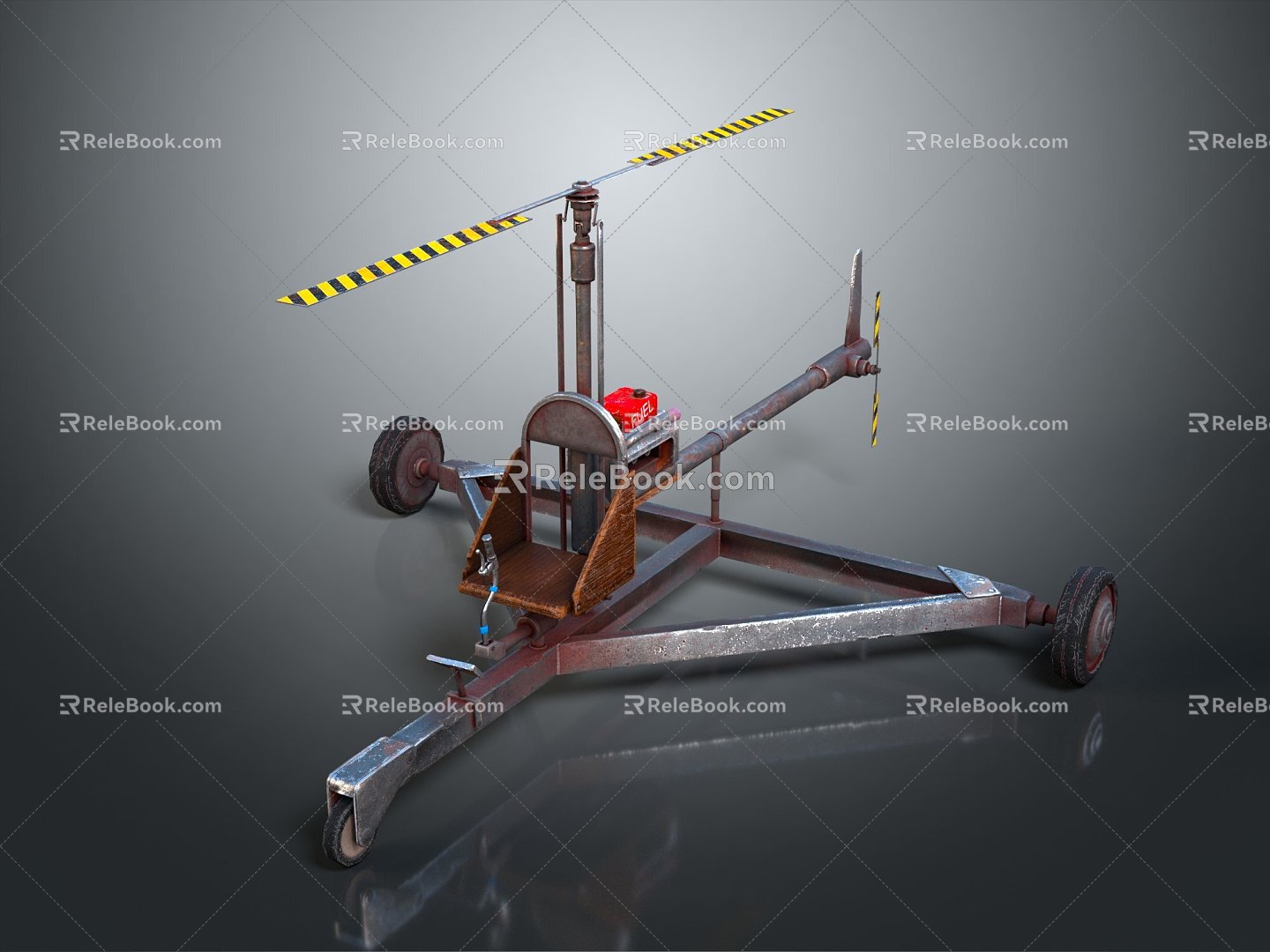 Industrial LOFT Helicopter Mini Helicopter Homemade Helicopter Simple Helicopter Civil Helicopter 3d model